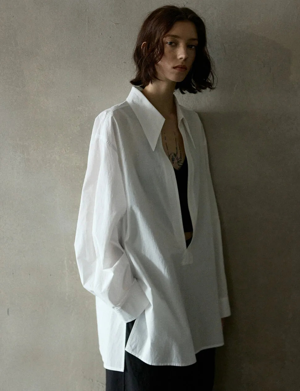 Deep-V Collar Shirt sold by Pixie Market product image thumbnail 2