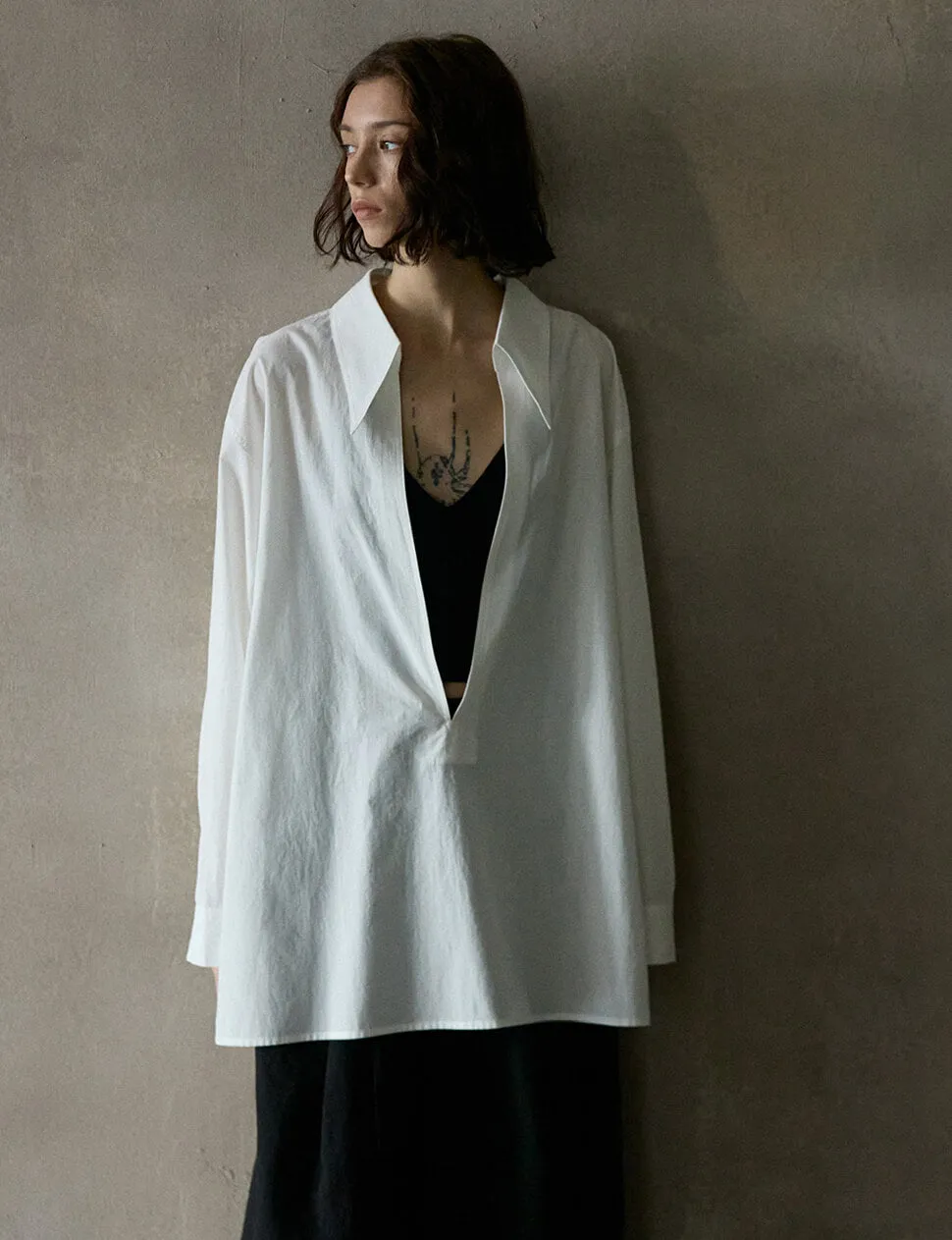 Deep-V Collar Shirt sold by Pixie Market product image thumbnail 3