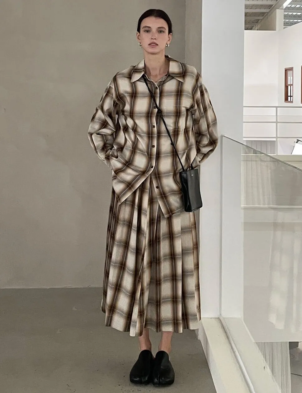 Plaid Midi Skirt sold by Pixie Market product image thumbnail 4