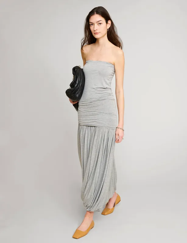 Bubble Hem Strapless Maxi Dress made by Pixie Market
