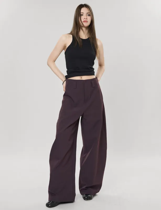 Brown Barrel Leg Pants-PREORDER made by Pixie Market