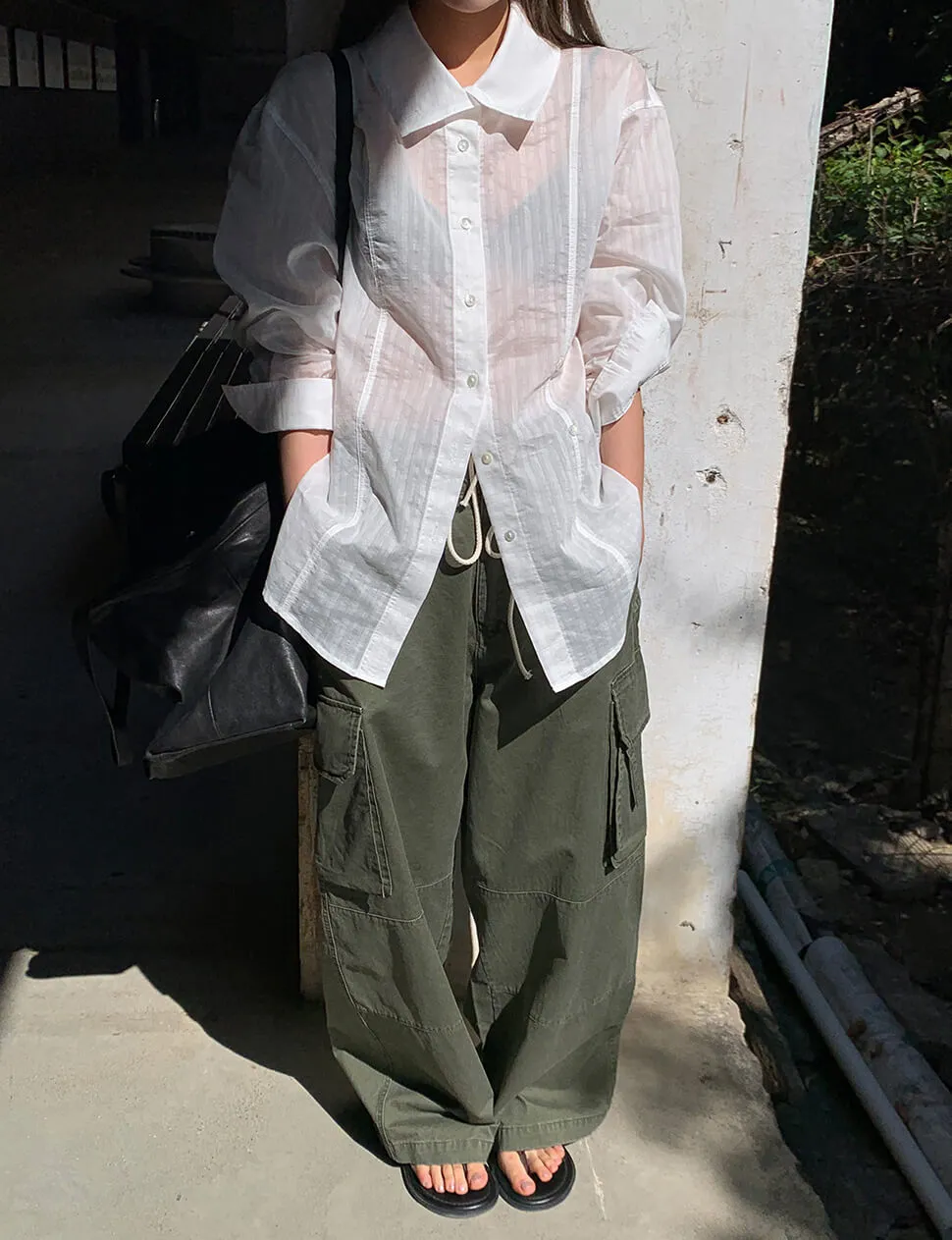 Olive Utility Cargo Pants sold by Pixie Market product image thumbnail 3