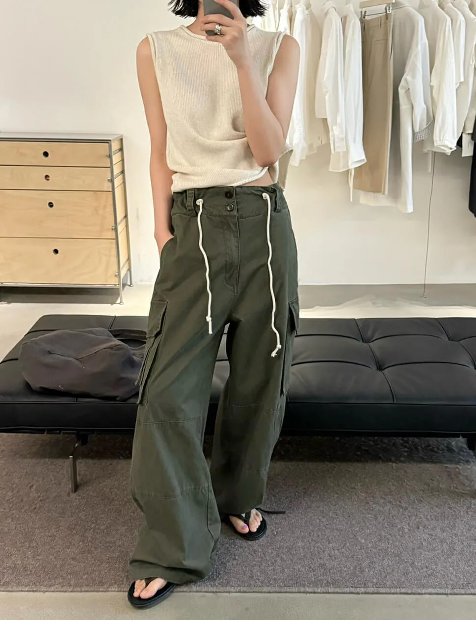 Olive Utility Cargo Pants sold by Pixie Market product image thumbnail 4