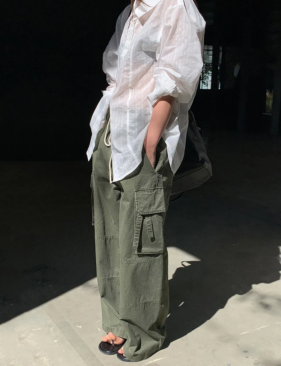 Olive Utility Cargo Pants sold by Pixie Market product image thumbnail 2