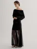 Black Semi Sheer Tube Skirt sold by Pixie Market