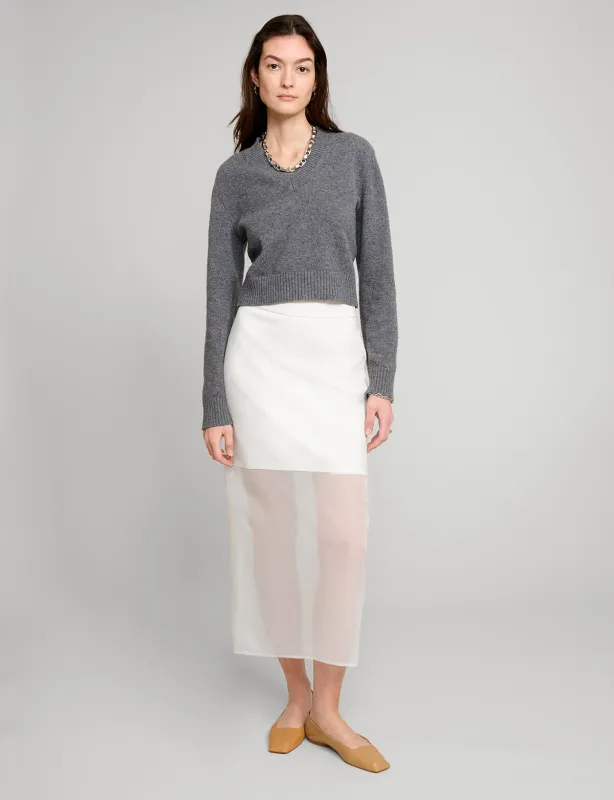 White Sheer Bottom Skirt sold by Pixie Market