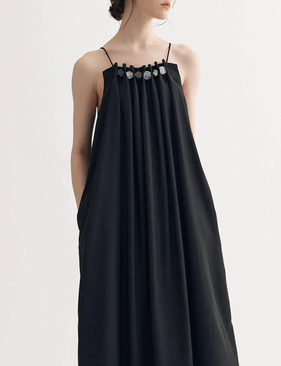 Black Bead Neckline Dress -PREORDER sold by Pixie Market product image thumbnail 5