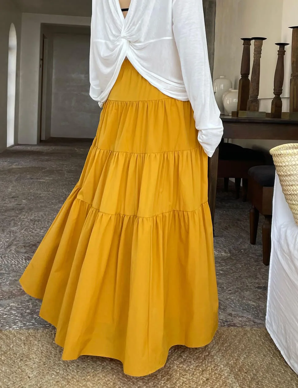 Marigold Tier Skirt sold by Pixie Market product image thumbnail 5