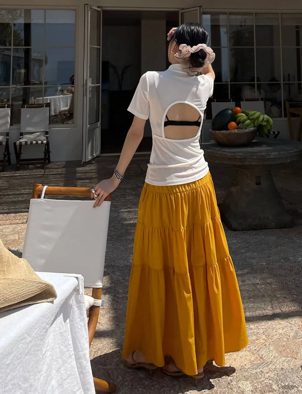 Marigold Tier Skirt sold by Pixie Market product image thumbnail 2