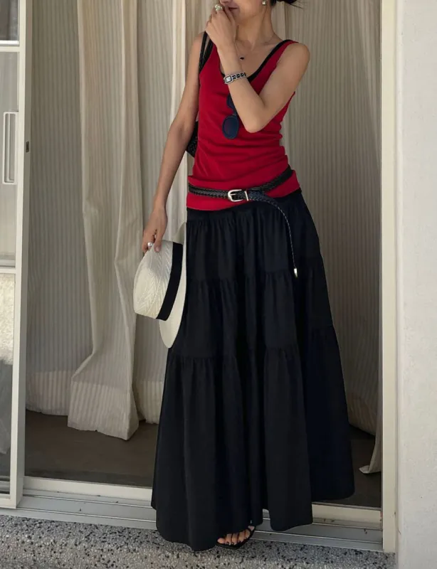 Black Tier Skirt sold by Pixie Market