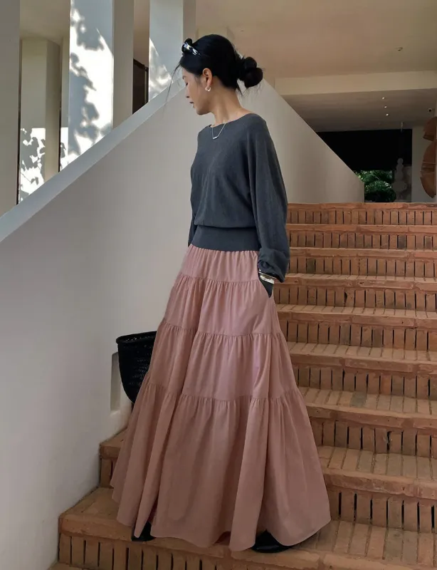Mauve Tier Skirt-PREORDER sold by Pixie Market