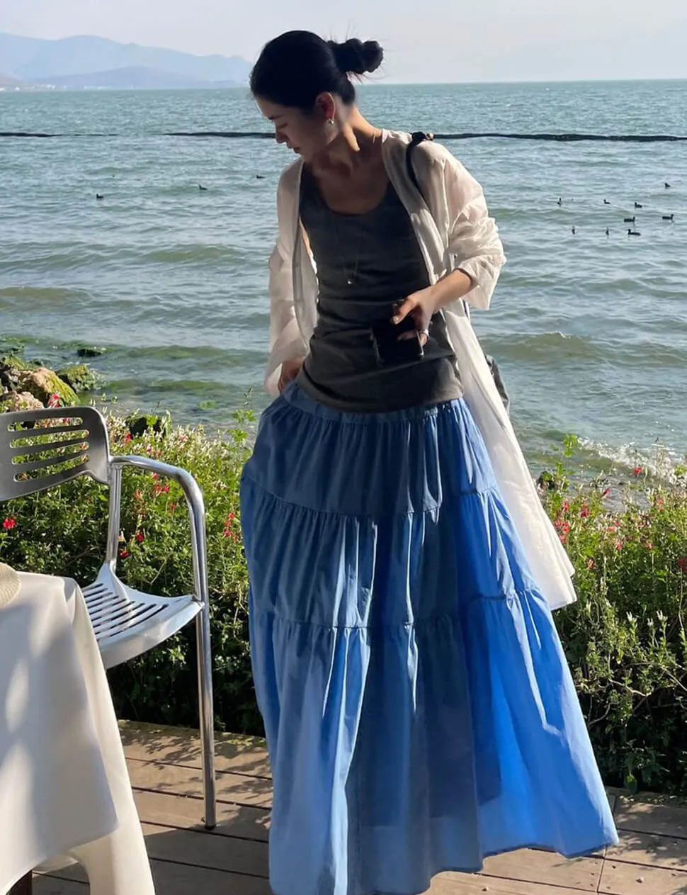 Blue Tier Skirt sold by Pixie Market product image thumbnail 2