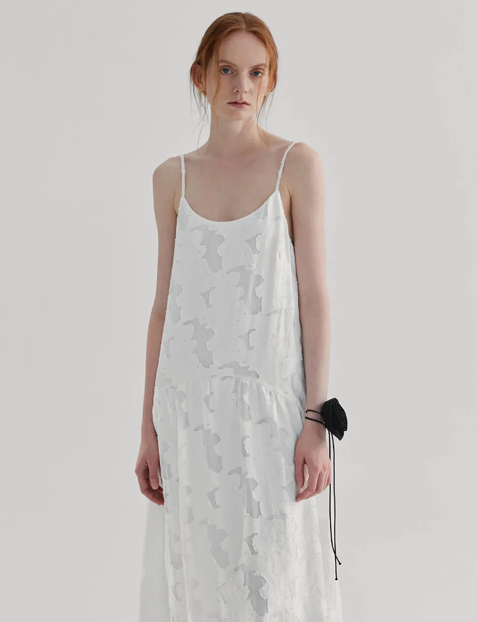 White Textured Drop Waist Dress sold by Pixie Market product image thumbnail 2