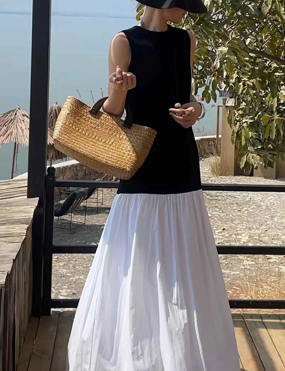 Contrast Drop Waist Dress sold by Pixie Market product image thumbnail 5