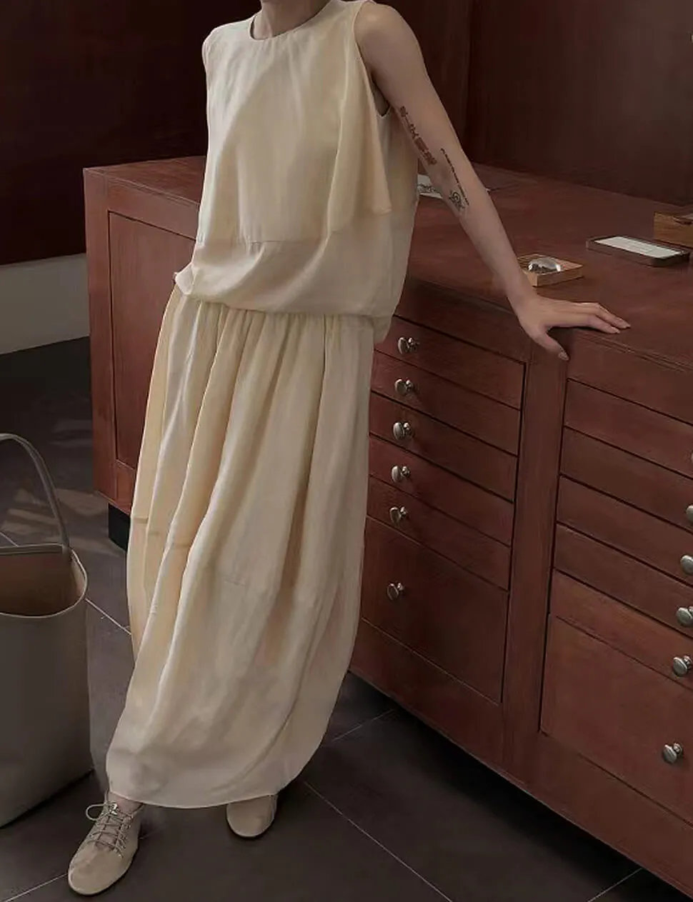 Beige Parachute Skirt sold by Pixie Market product image thumbnail 3