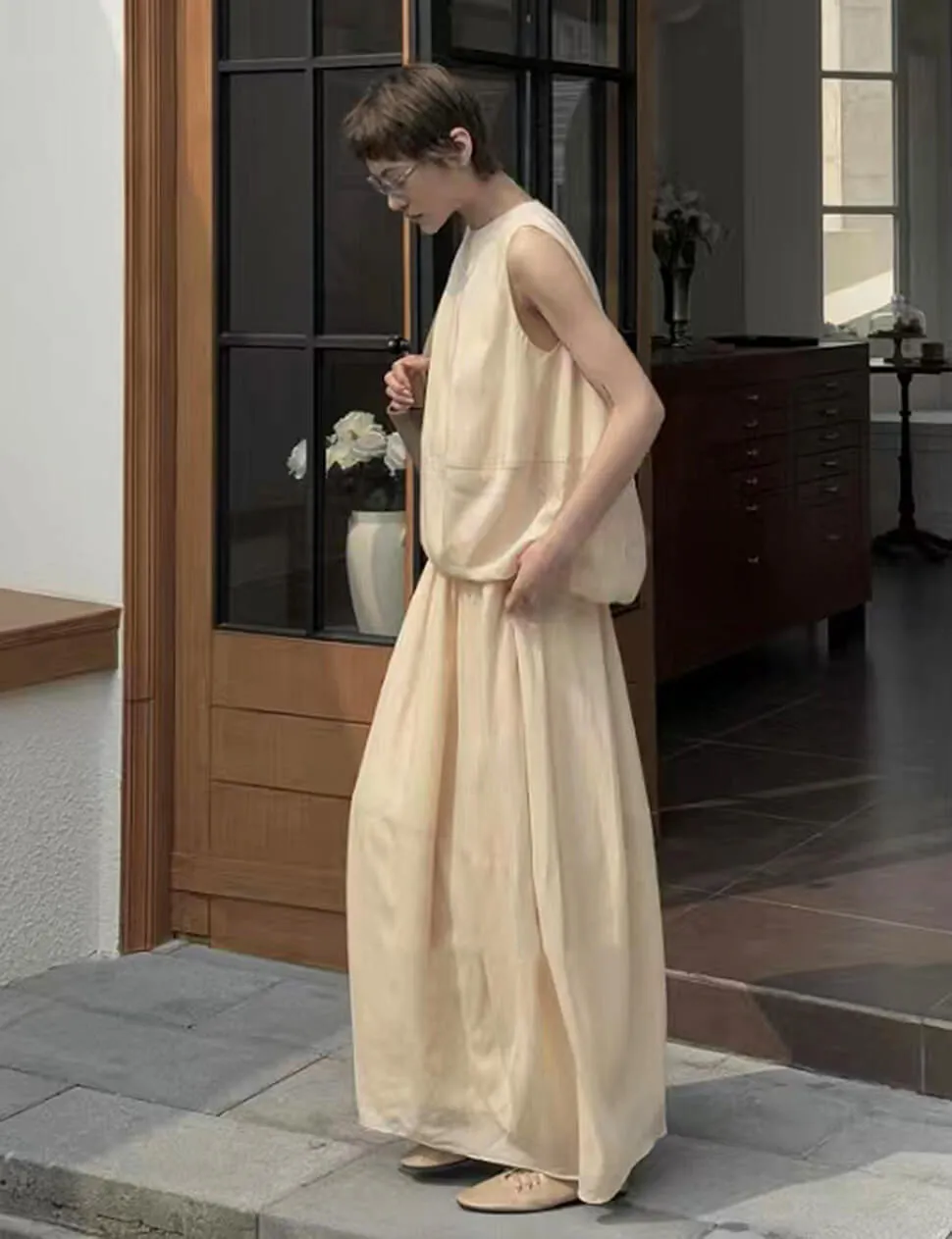 Beige Parachute Skirt sold by Pixie Market product image thumbnail 4