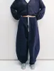 Navy Barrel Parachute Pants sold by Pixie Market
