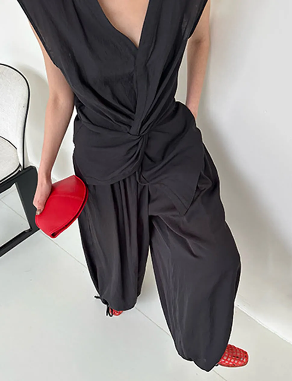 Black Twist Front Top sold by Pixie Market product image thumbnail 2