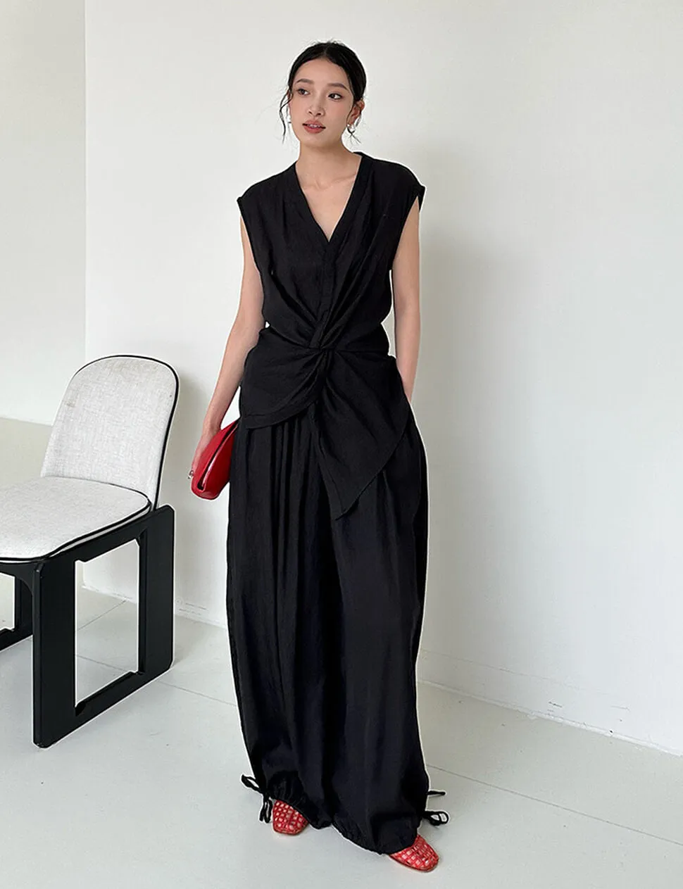 Black Twist Front Top sold by Pixie Market product image thumbnail 3