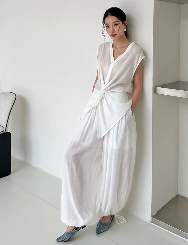 White Harem Pants -PREORDER sold by Pixie Market