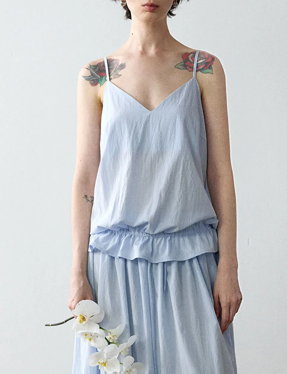 Pale Blue Peplum Tank -PREORDER sold by Pixie Market product image thumbnail 2