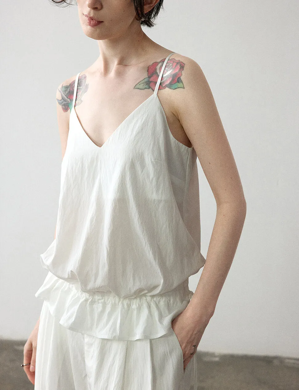 White Peplum Tank -PREORDER sold by Pixie Market product image thumbnail 2