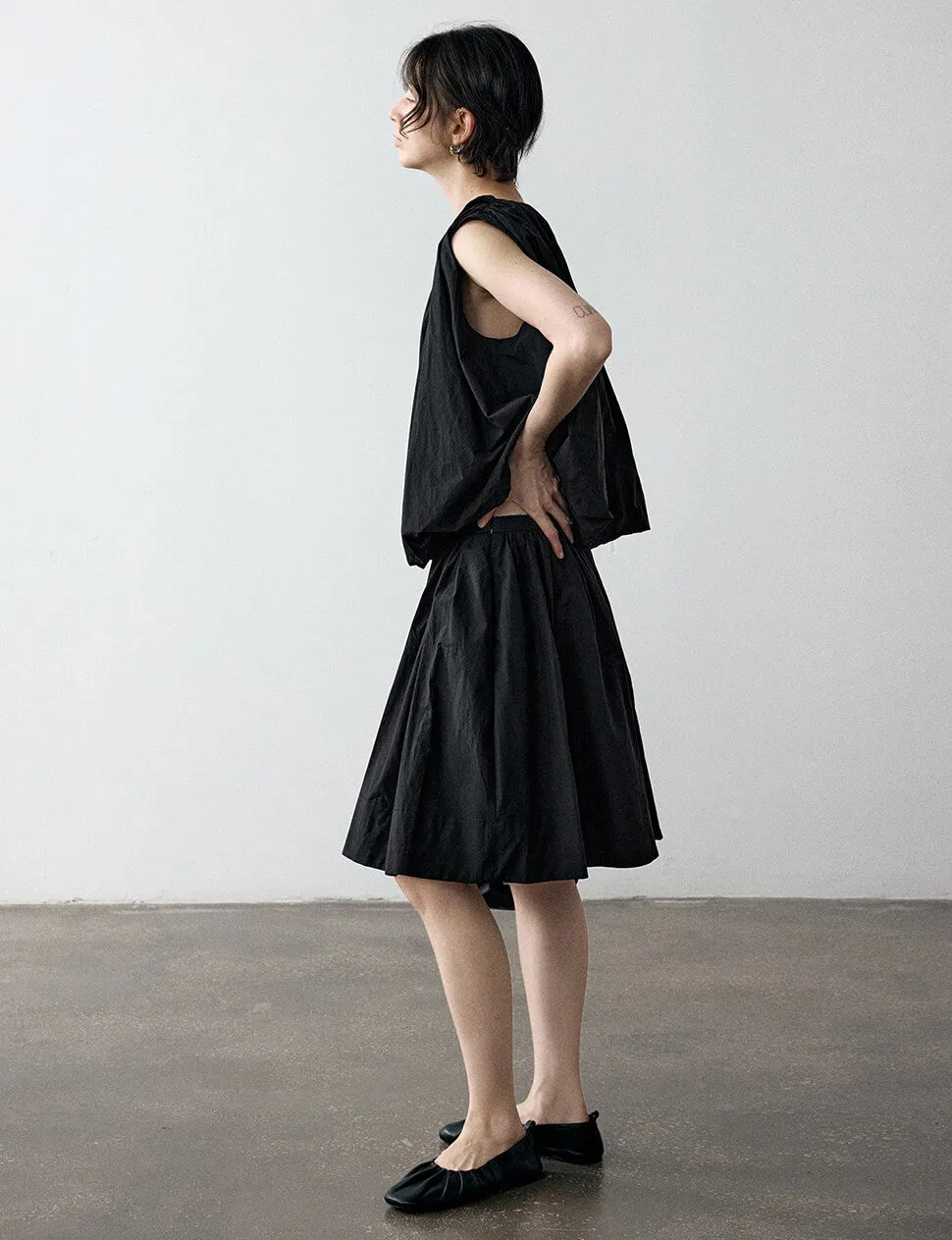 Black Aline Puff Skirt-PREORDER sold by Pixie Market product image thumbnail 3