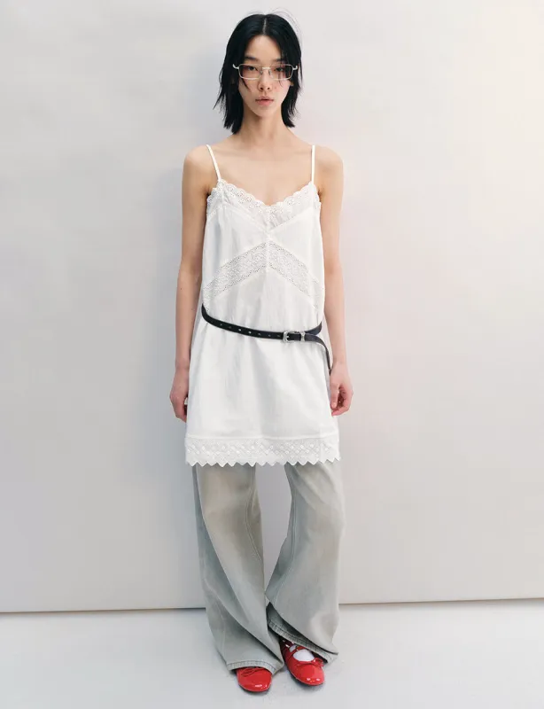 Scalloped Lace Tank Dress -PREORDER sold by Pixie Market