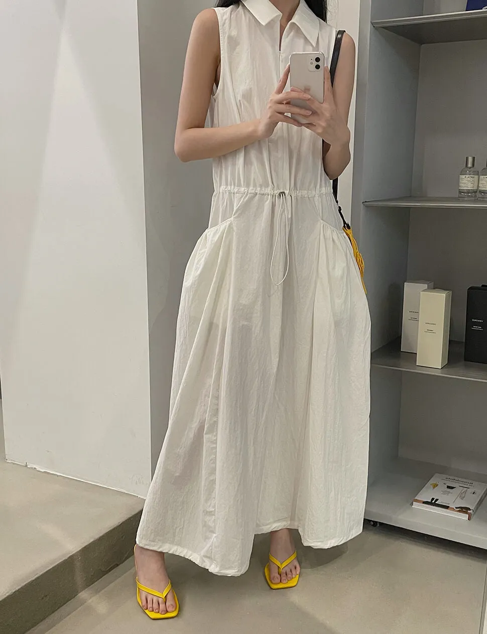 White Drop Pocket Dress sold by Pixie Market