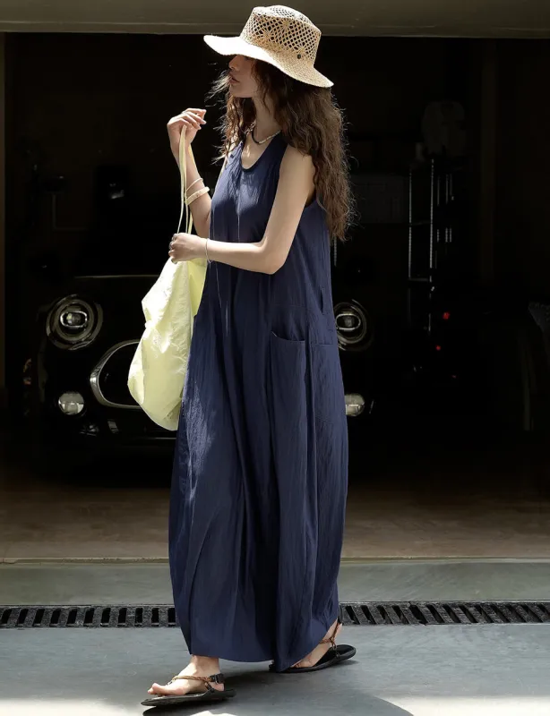 Navy Parachute Dress sold by Pixie Market