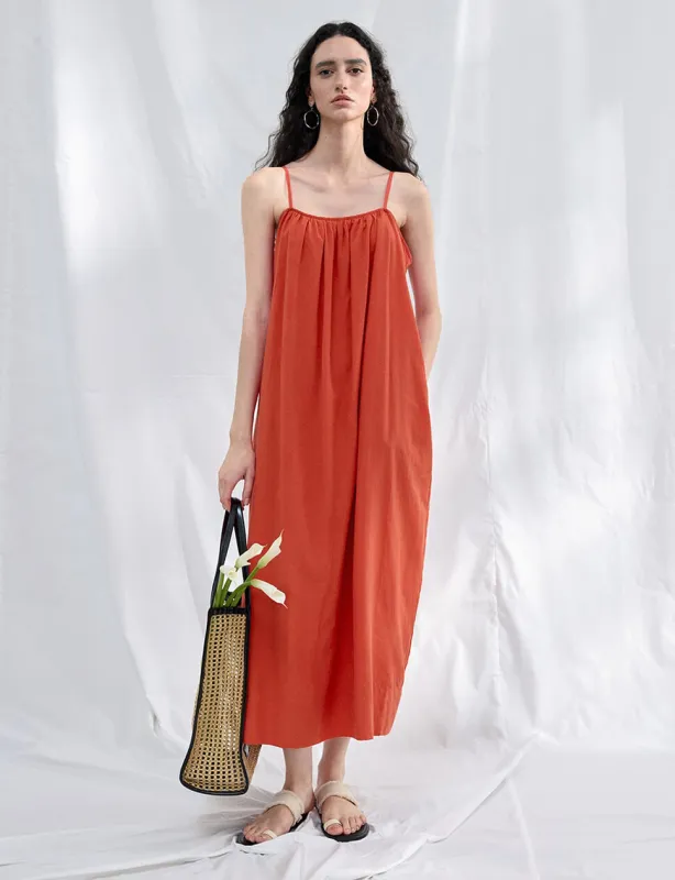 Blood-Orange Midi Dress -PREORDER sold by Pixie Market