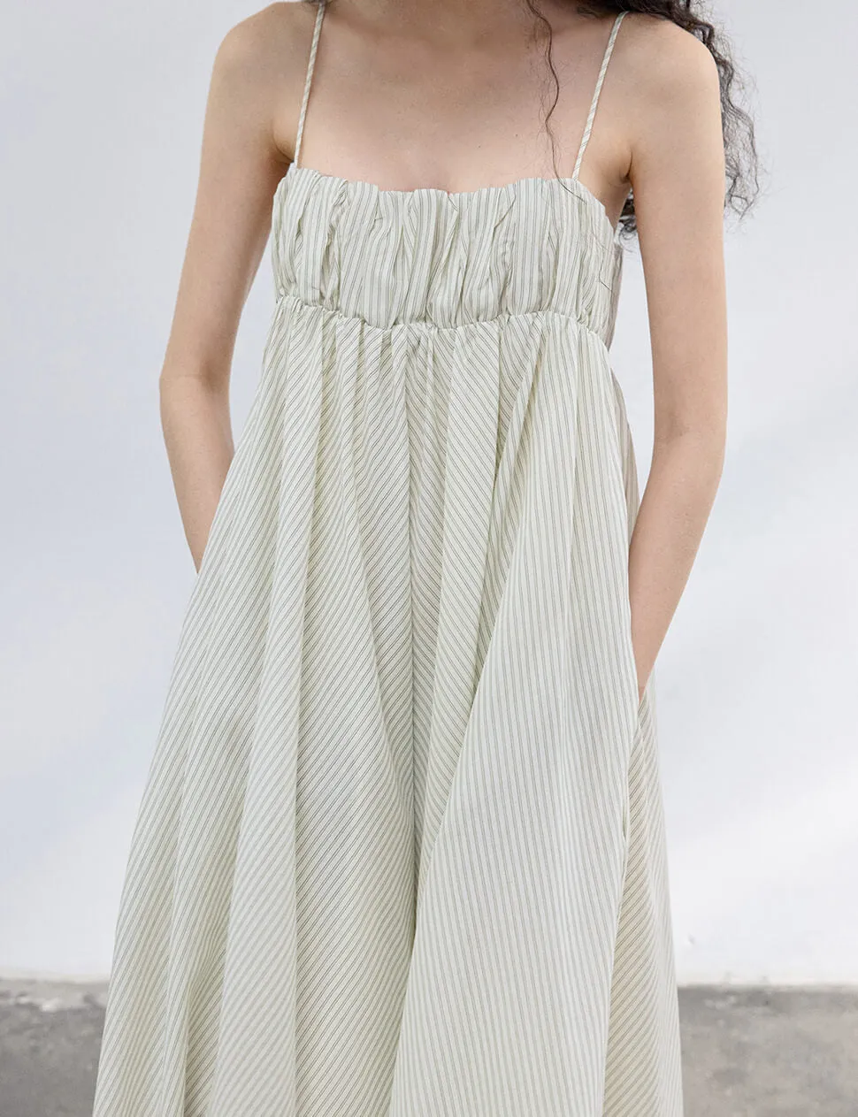 Cream Striped Empire Dress sold by Pixie Market product image thumbnail 3