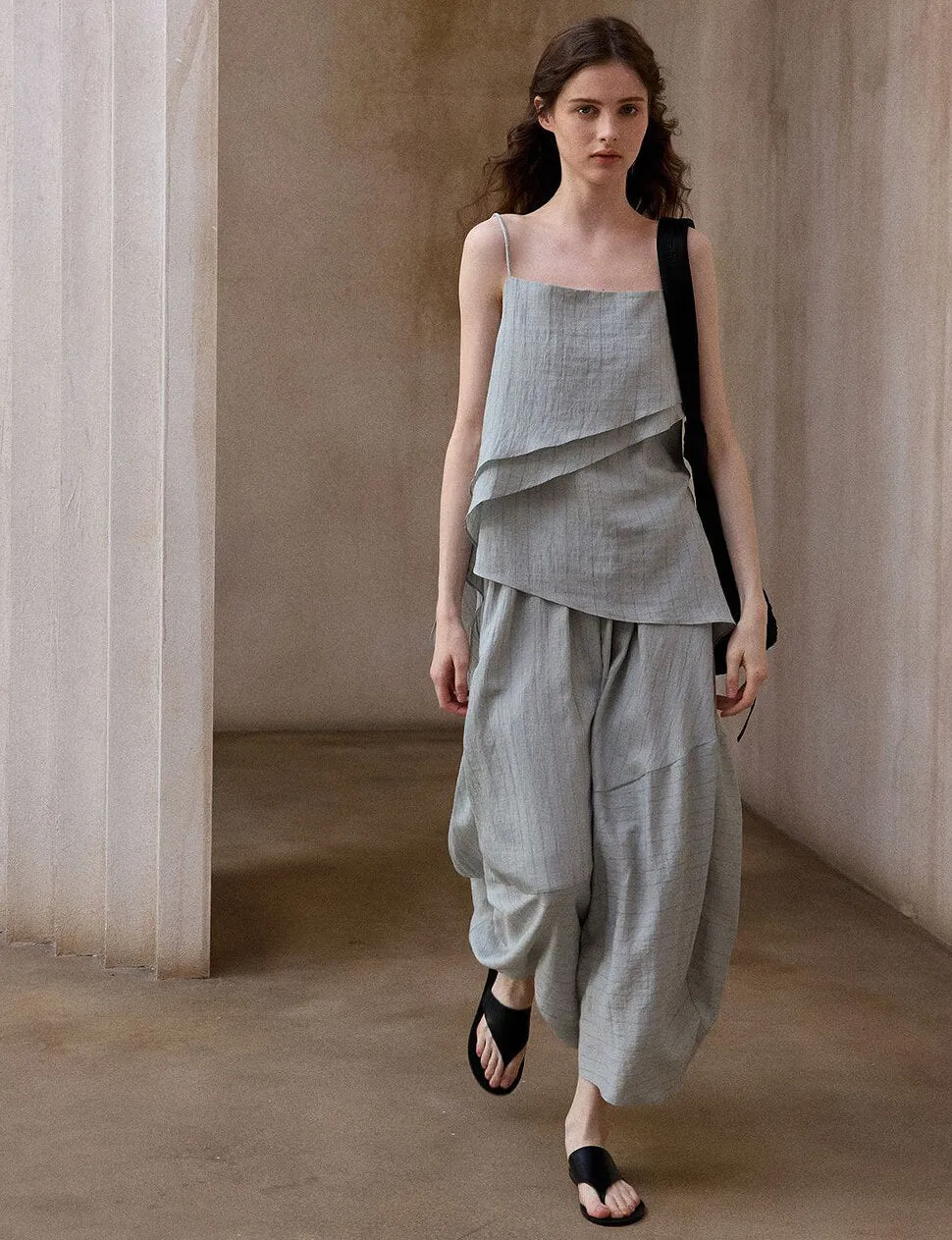 Gray Striped Cocoon Skirt sold by Pixie Market product image thumbnail 4