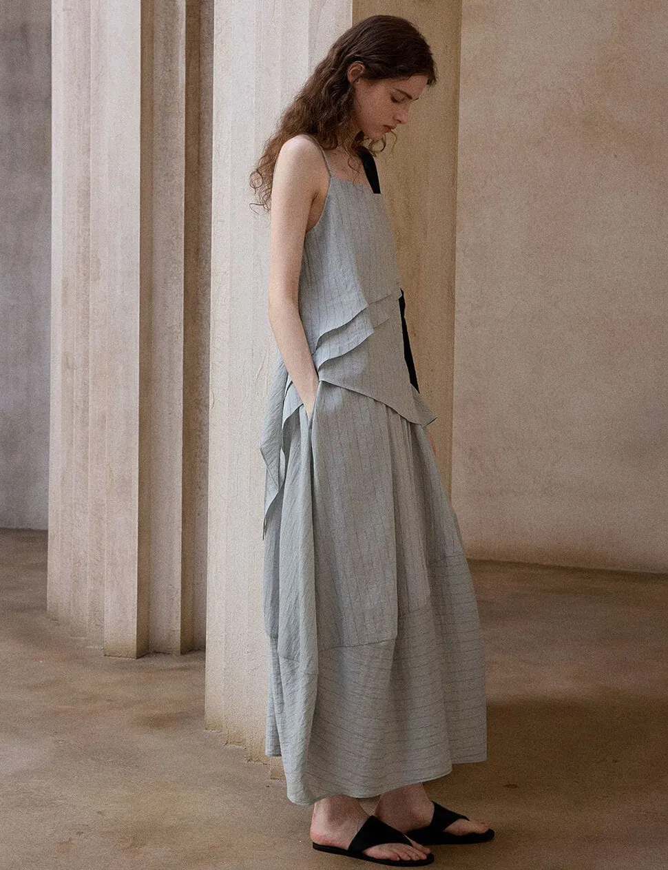 Gray Striped Cocoon Skirt sold by Pixie Market product image thumbnail 3