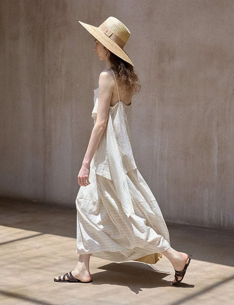 Cream Striped Cocoon Skirt sold by Pixie Market product image thumbnail 4