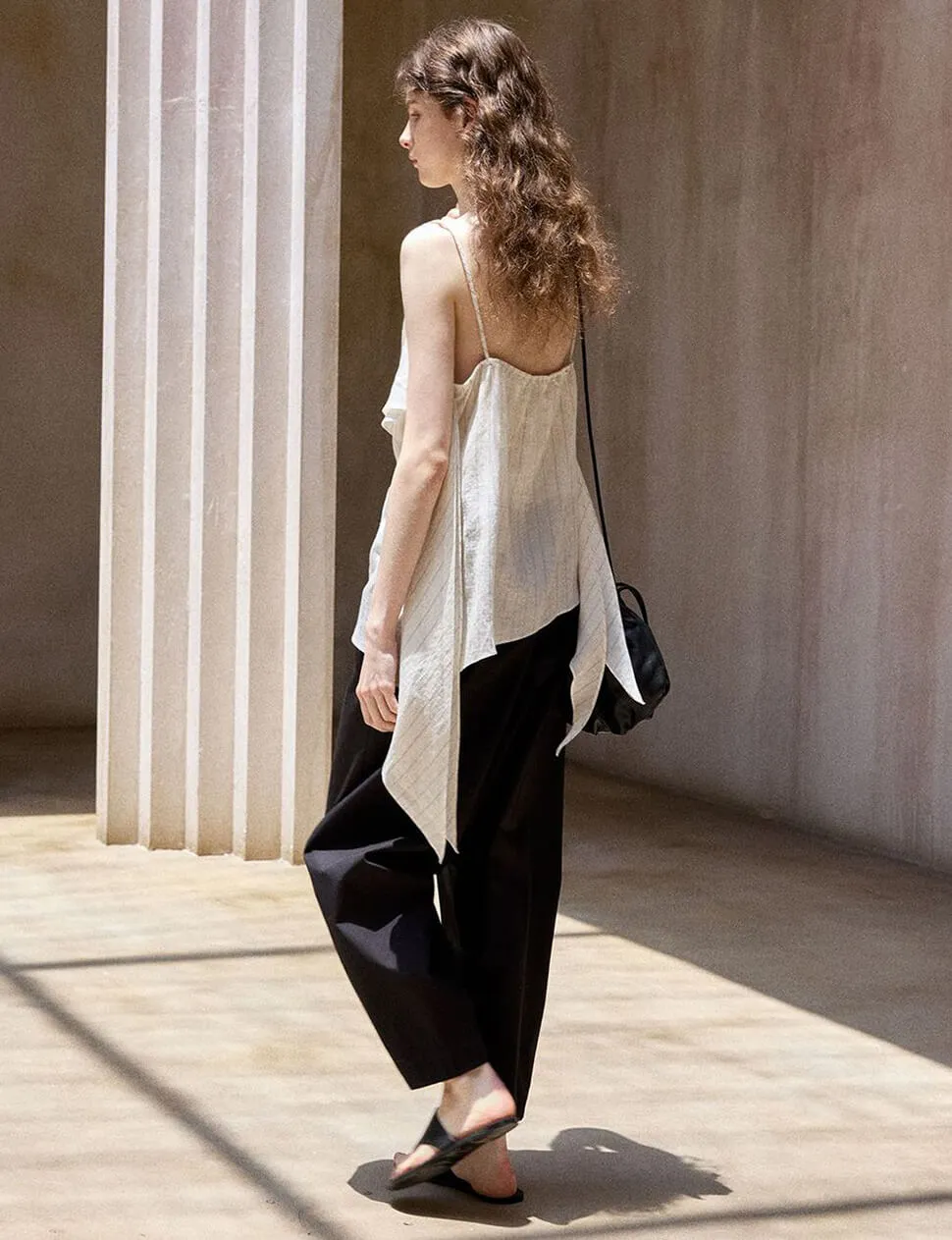 Cream Layered Scarf Stripe Top sold by Pixie Market product image thumbnail 5