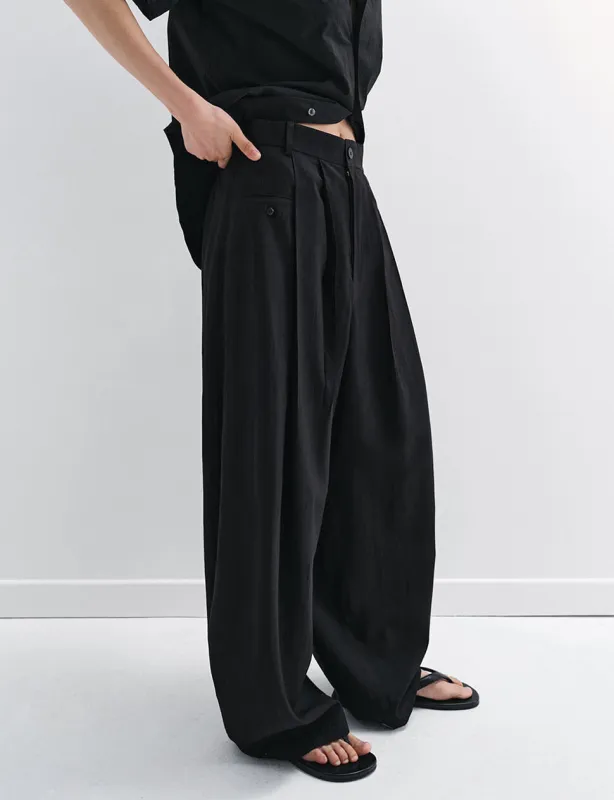Black Pleated Pants sold by Pixie Market