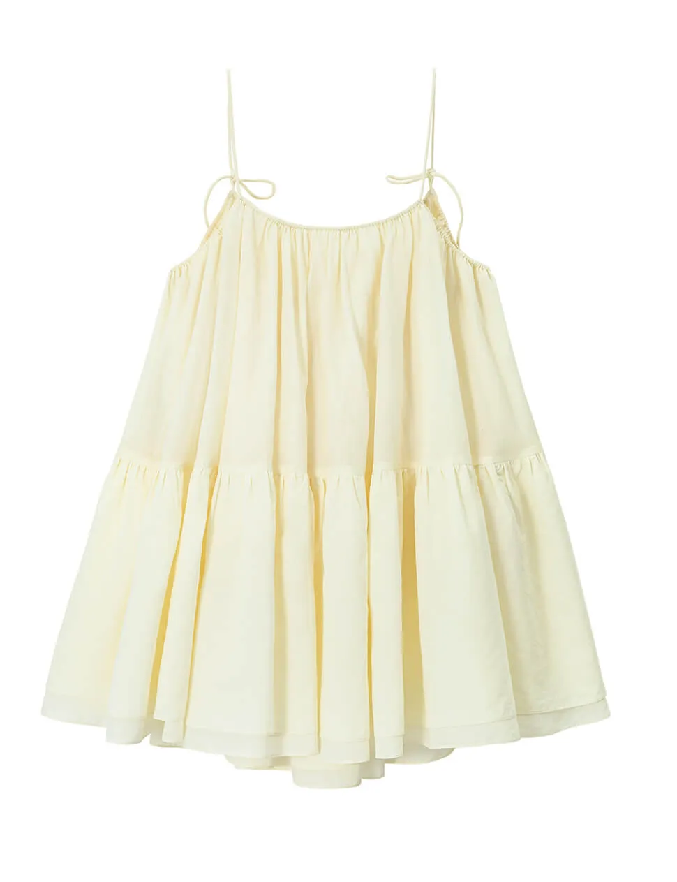 Pale Yellow Tier Mini-Dress sold by Pixie Market product image thumbnail 4