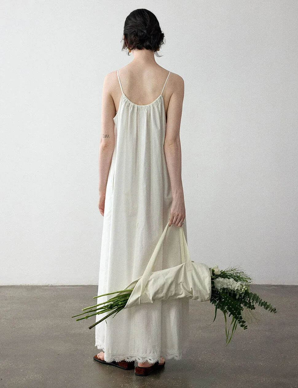 Lace Hem Dress in White -PREORDER sold by Pixie Market product image thumbnail 3