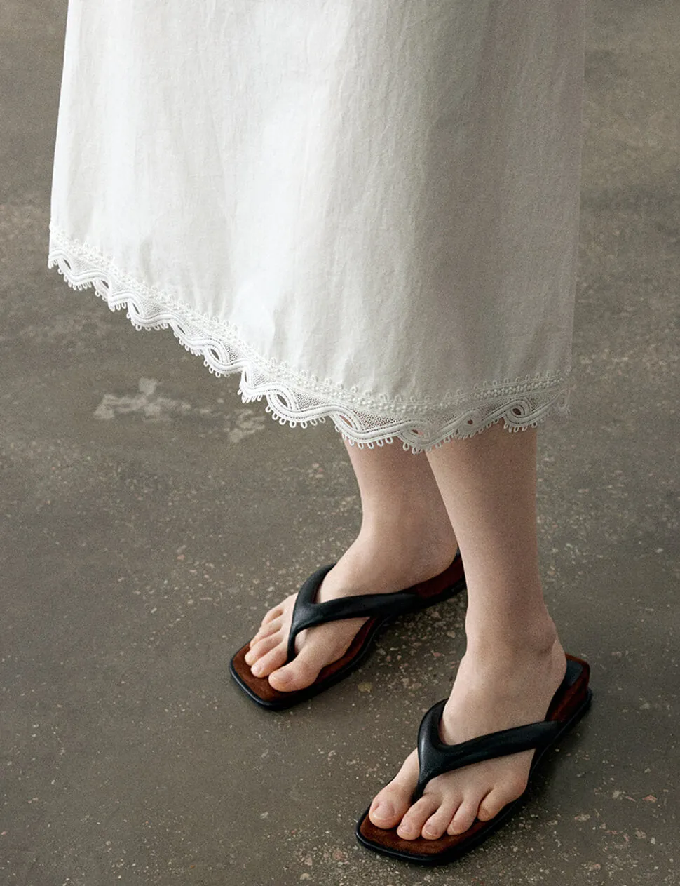 Lace Hem Dress in White -PREORDER sold by Pixie Market product image thumbnail 4