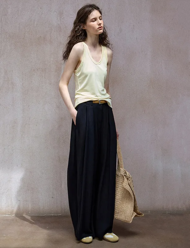 Black Draped Trousers -PREORDER sold by Pixie Market