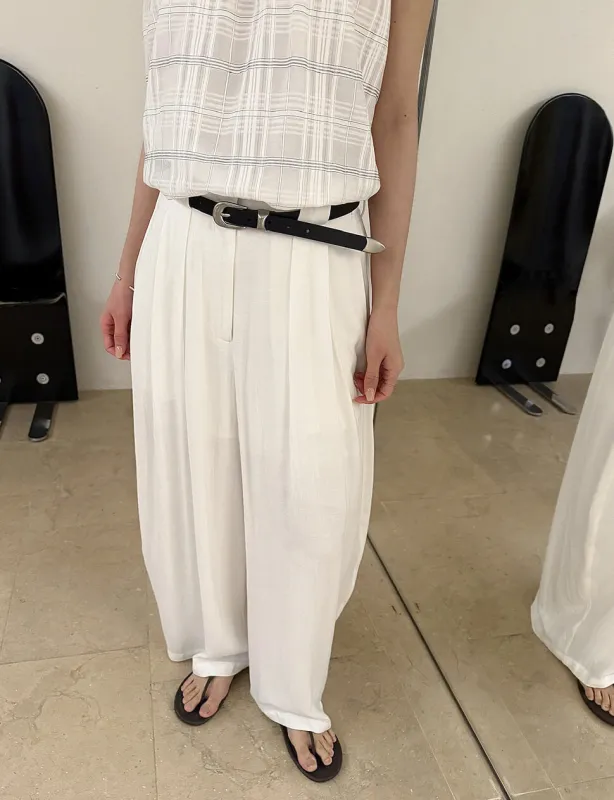 White Draped Trousers sold by Pixie Market
