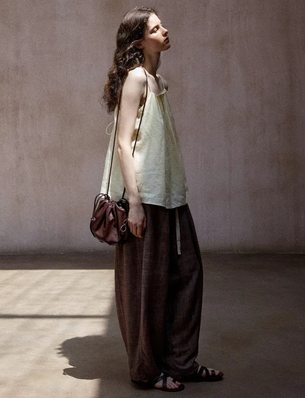 Pale Yellow Linen Tank -PREORDER sold by Pixie Market