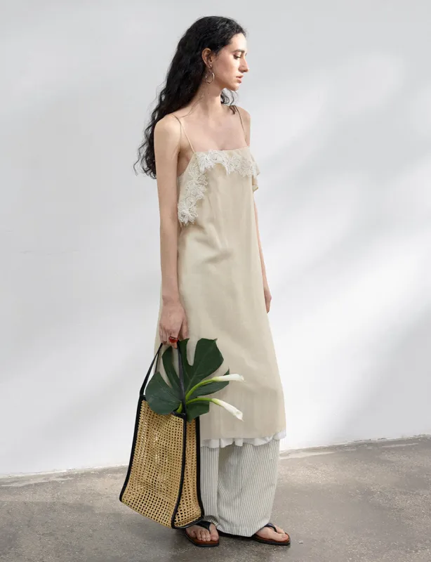 Beige Lace Dress sold by Pixie Market