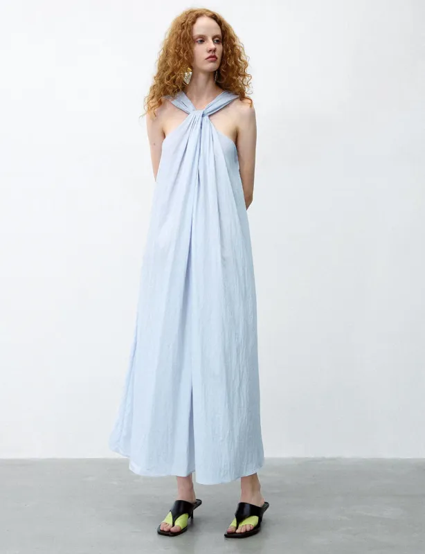 Pale Blue Halter Dress -PREORDER sold by Pixie Market