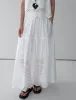 White Cotton Eyelet Midi Skirt -PREORDER sold by Pixie Market
