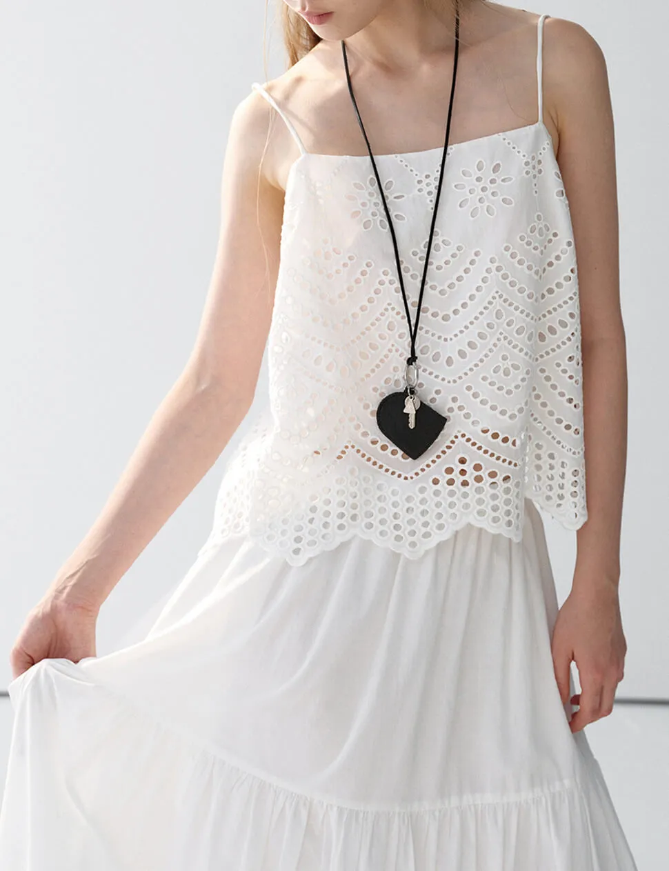 White Eyelet Tank sold by Pixie Market product image thumbnail 5