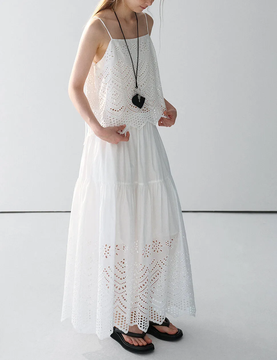 White Eyelet Tank sold by Pixie Market product image thumbnail 2