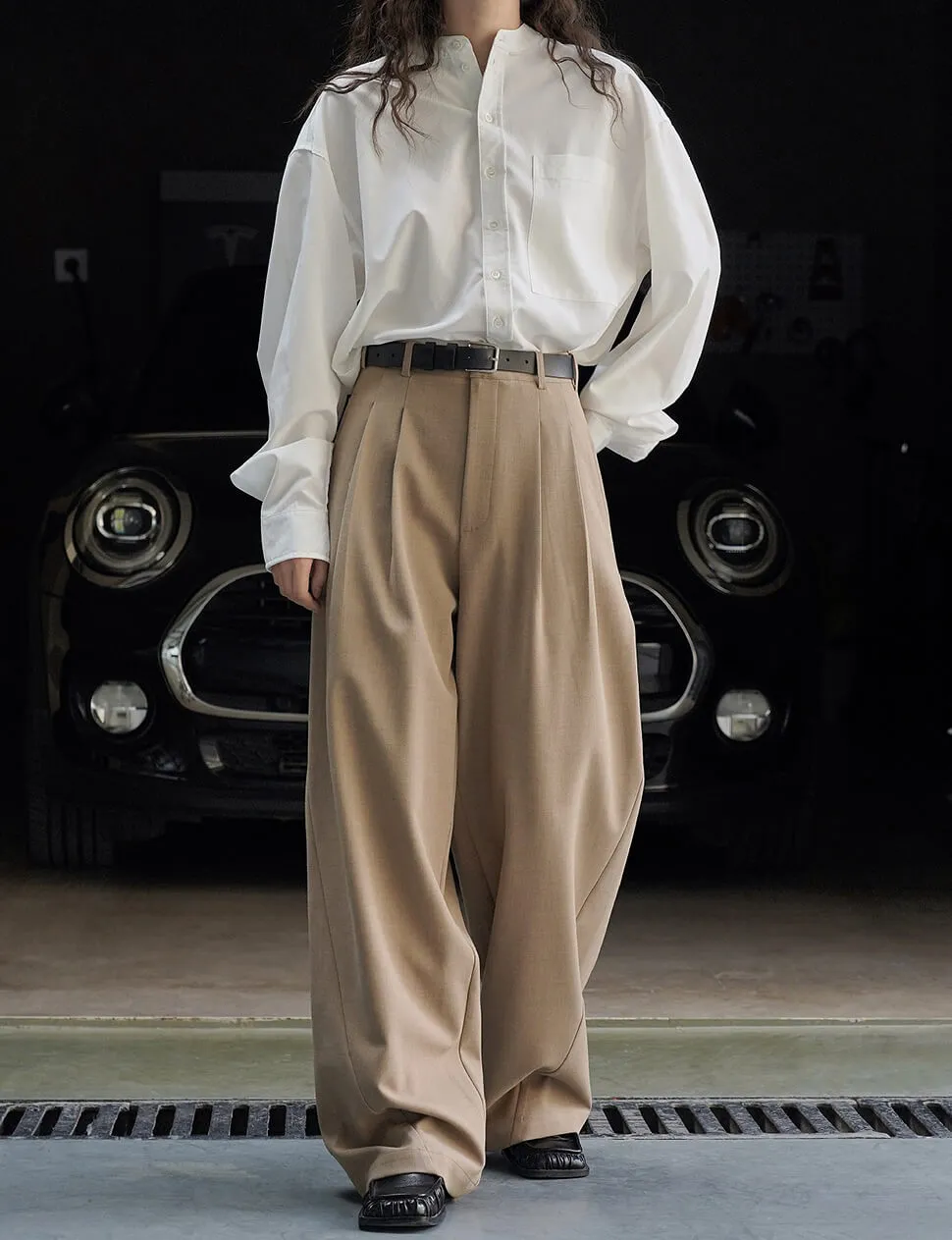 Leo Tan Barrel Leg Pants sold by Pixie Market product image thumbnail 4