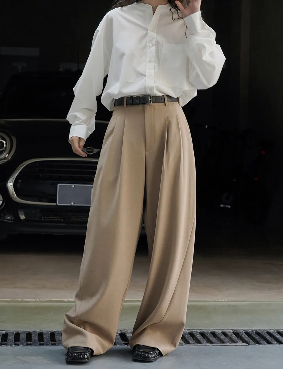 Leo Tan Barrel Leg Pants sold by Pixie Market product image thumbnail 3